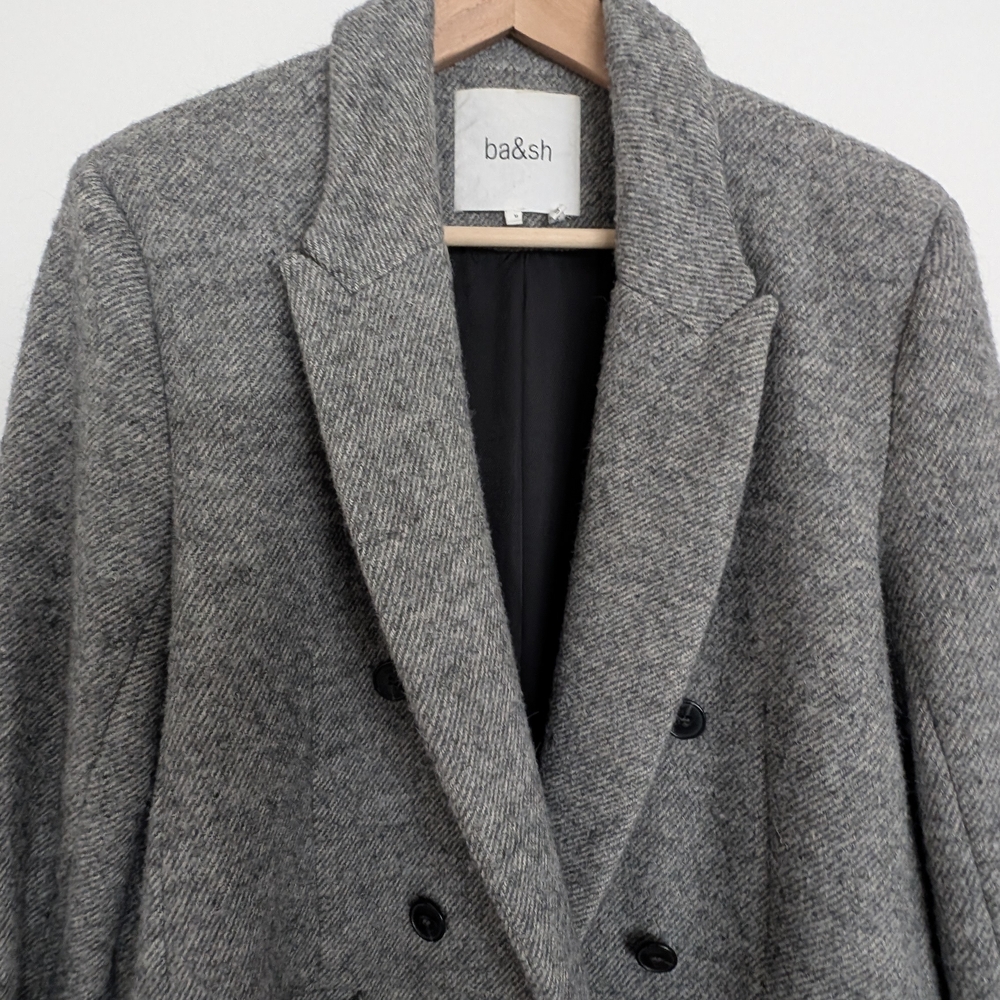 ba&sh Gray Wool Blend Women's Coat